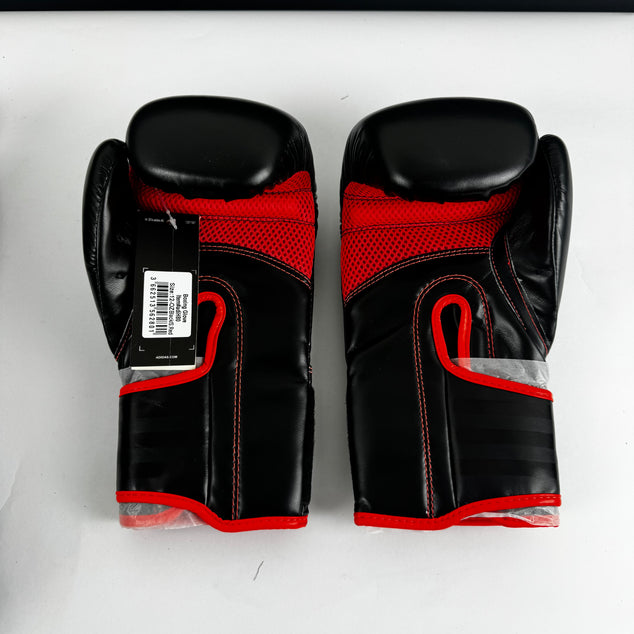 adidas Hybrid 80 Boxhandschuhe – Unisex – Schwarz/Rot – 12 oz – Ideal für Training &amp; Sparring