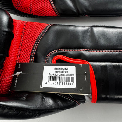 adidas Hybrid 80 Boxhandschuhe – Unisex – Schwarz/Rot – 12 oz – Ideal für Training &amp; Sparring