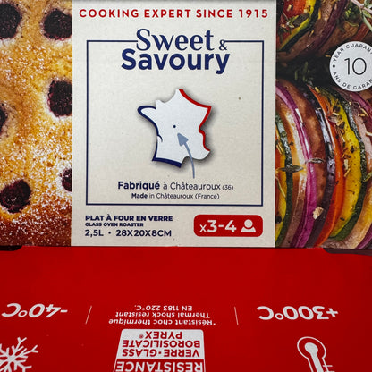 Konvolut – Pyrex-Auflaufformen 28 x 20 cm (2,5 l) und 33 x 20 cm (4,1 l) + Deckel