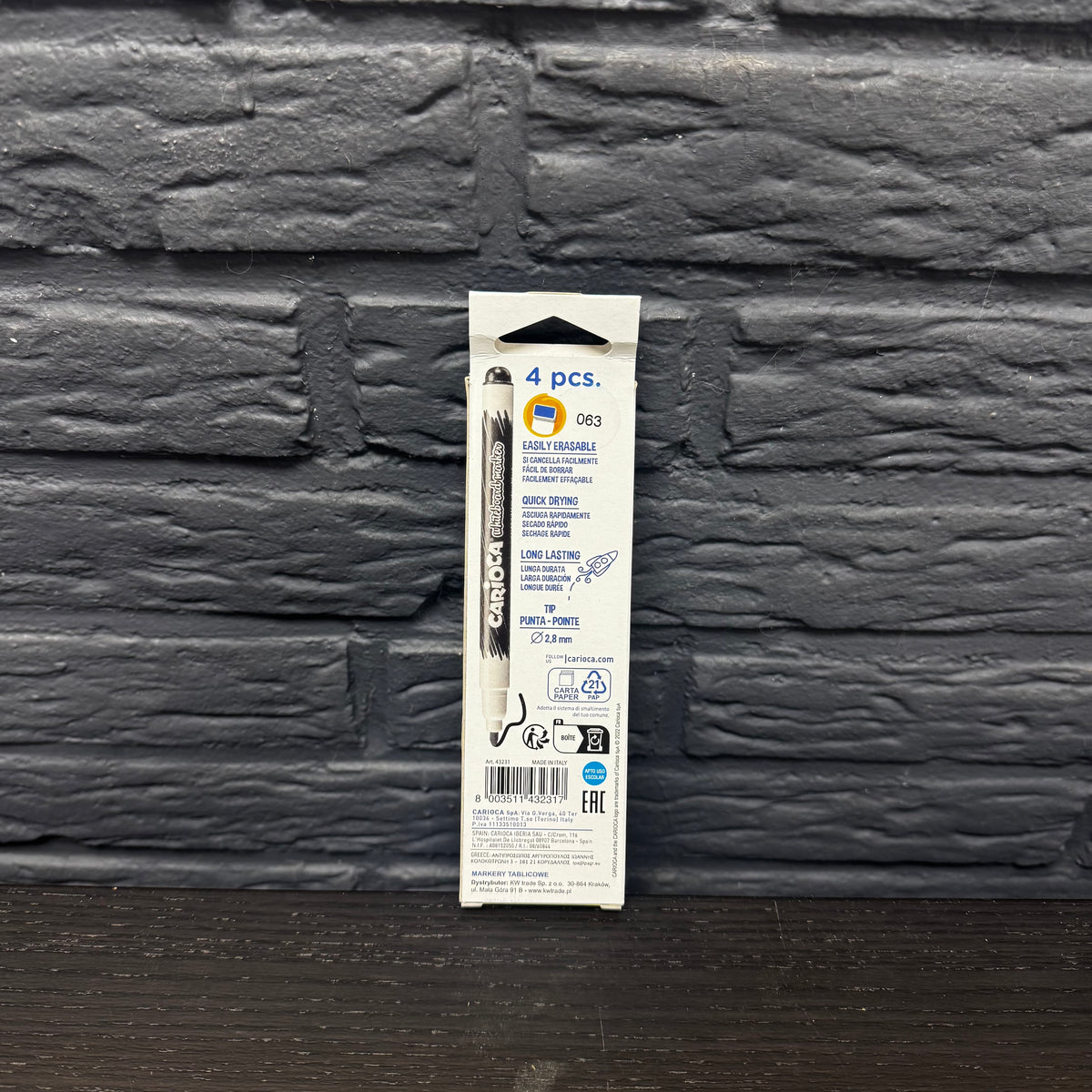 Konvolut – 24 Carioca Whiteboard-Marker, 4 Stück / 2,8 mm Spitze