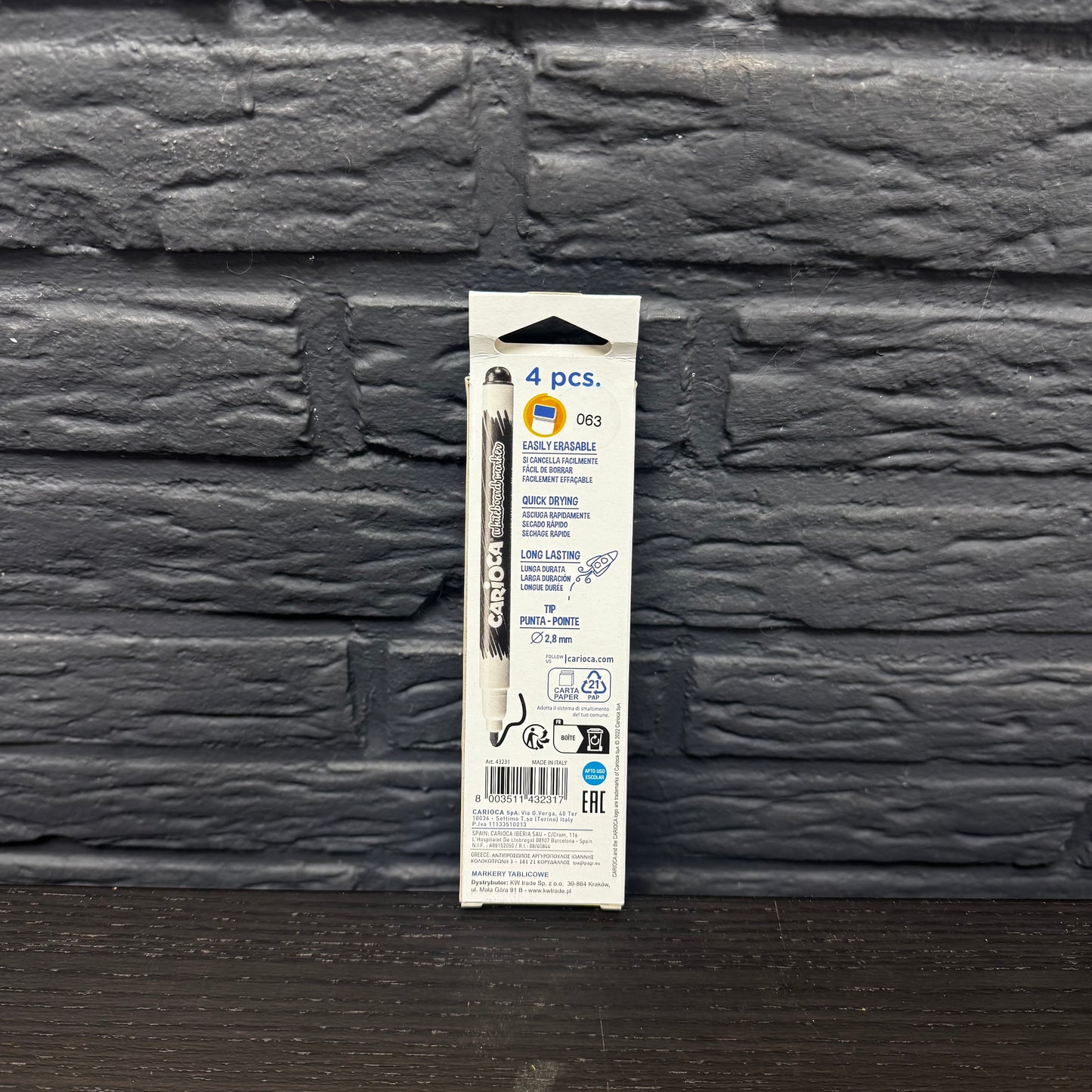 Konvolut – 24 Carioca Whiteboard-Marker, 4 Stück / 2,8 mm Spitze