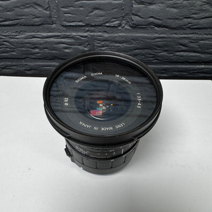 Sigma 18–35 mm f/3.5–4.5 asphärisches Objektiv (Canon EF) + Rodenstock Skylight-Filter 82 mm | Gebraucht, einwandfreier Zustand