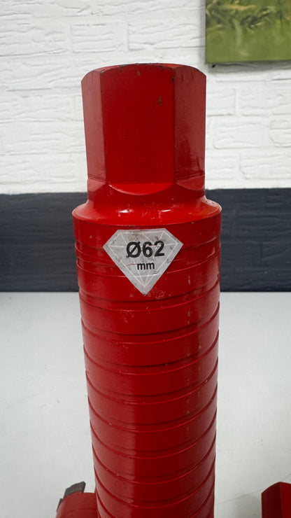 Diamantbohrer 62 mm – 37 cm lang | 32 mm Schaft | Für Beton und Stein