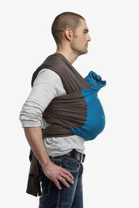 0 - Bykay - ByKay Draagdoek Bruin/ Petrol/ Ster Turquoise - Small