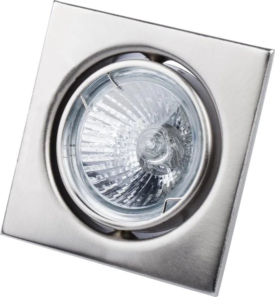 A1G1.1 - 0 - Prolight halogeen inbouwspot - vierkant - staal - GU10 - 40W - set a 3 stuks