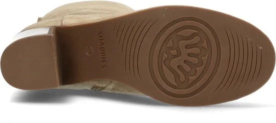 Shabbies 183020231 Enkellaarsjes - Enkelboots met rits - Dames - Beige - Maat 40