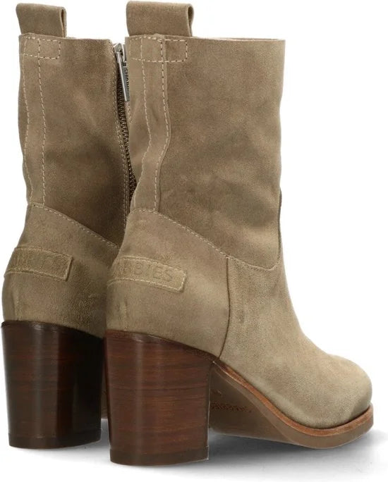 Shabbies 183020231 Enkellaarsjes - Enkelboots met rits - Dames - Beige - Maat 40