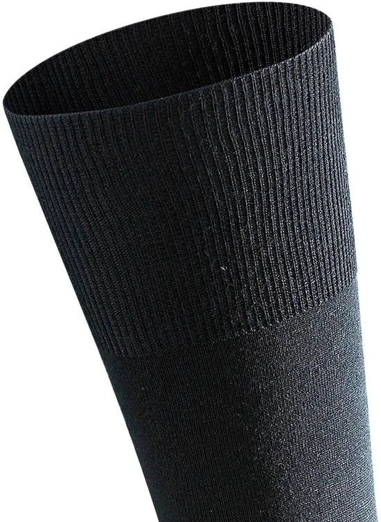 FALKE Airport warme ademende Merino Wol Katoen Heren Sokken zwart - Maat 41-42