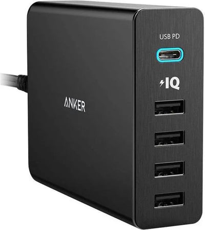 Anker PowerPort 5+ - 4x USB-A / 1x USB-C - Zwart