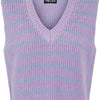 Pieces Trui Pcoliviana V-neck Knit Vest Bc 17122051 Lavendula/kentucky Blue Dames Maat - L