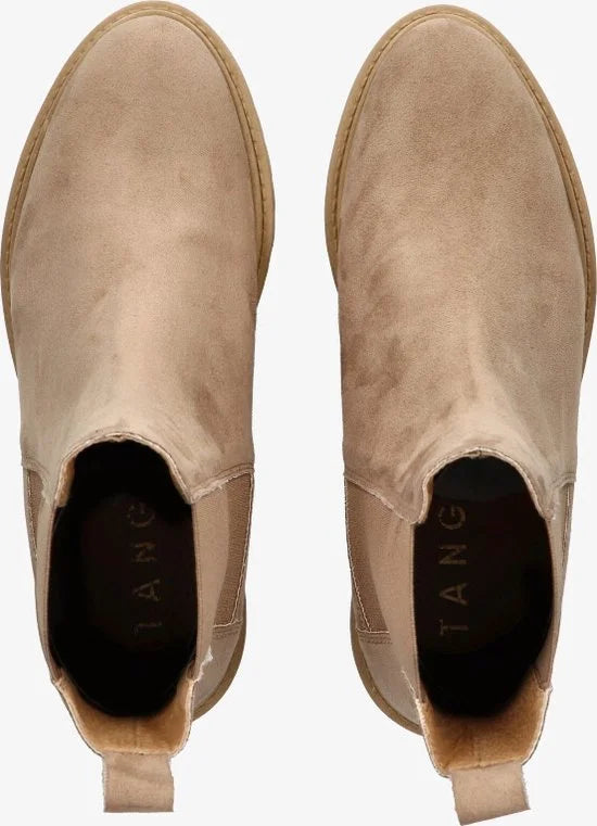 Tango | Bee chunky 88-f camel vegan suede chelsea boot - camel sole | Maat: 38
