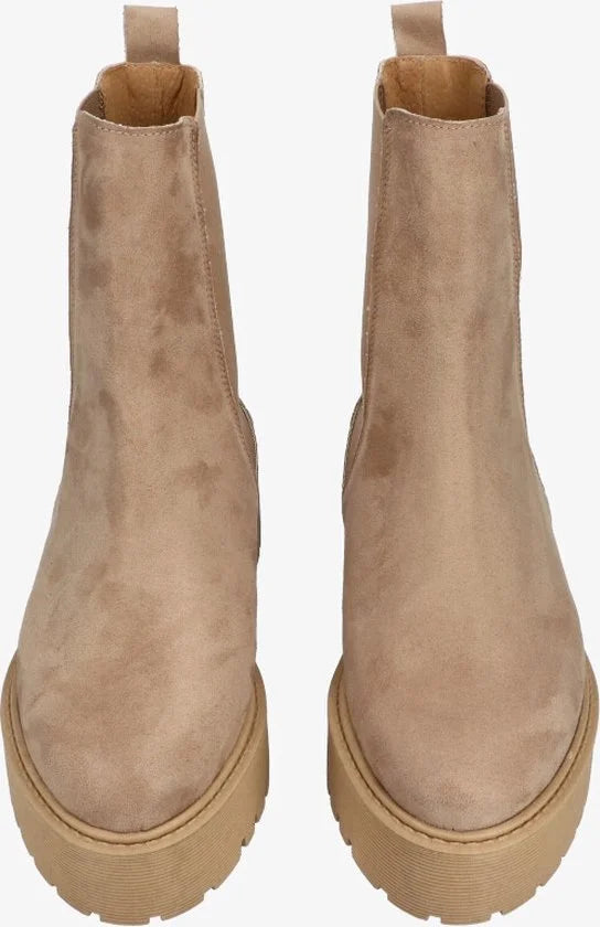 Tango | Bee chunky 88-f camel vegan suede chelsea boot - camel sole | Maat: 38