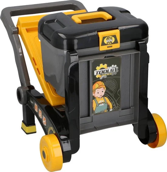 Eddy Toys speelset constructie - 3-in-1: trolley, kar en werkbank - vele accessoires