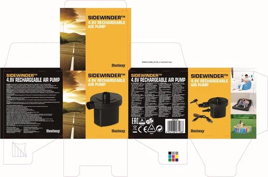 Bestway luchtpomp sidewinder oplaadbaar USB