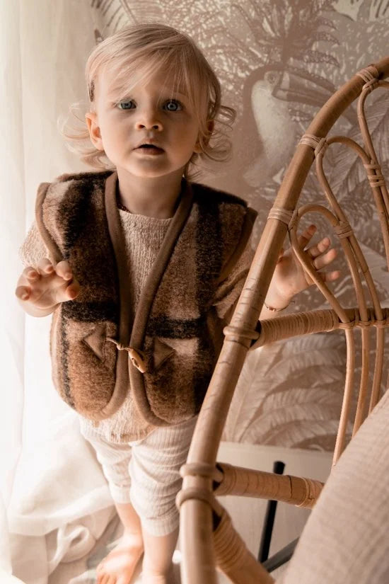 Alwero Bodywarmer Alpen junior KRATA bruin 104-110