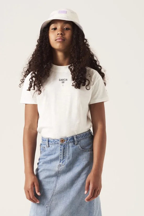 GARCIA Meisjes T-shirt Wit - Maat 140/146