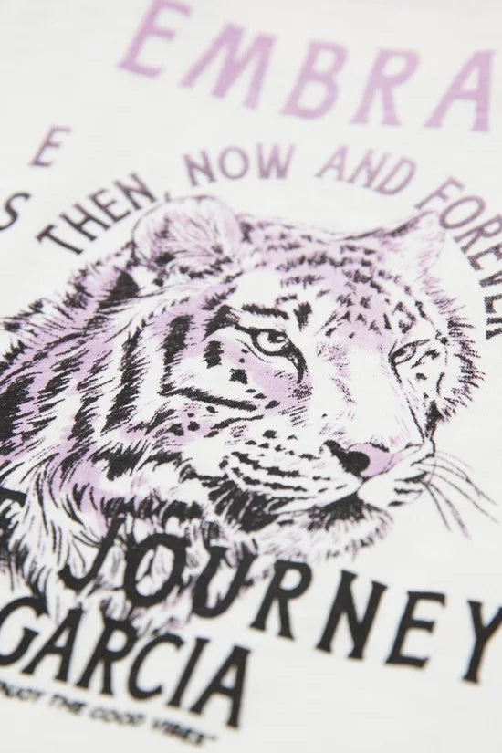 GARCIA Meisjes T-shirt Wit - Maat 140/146