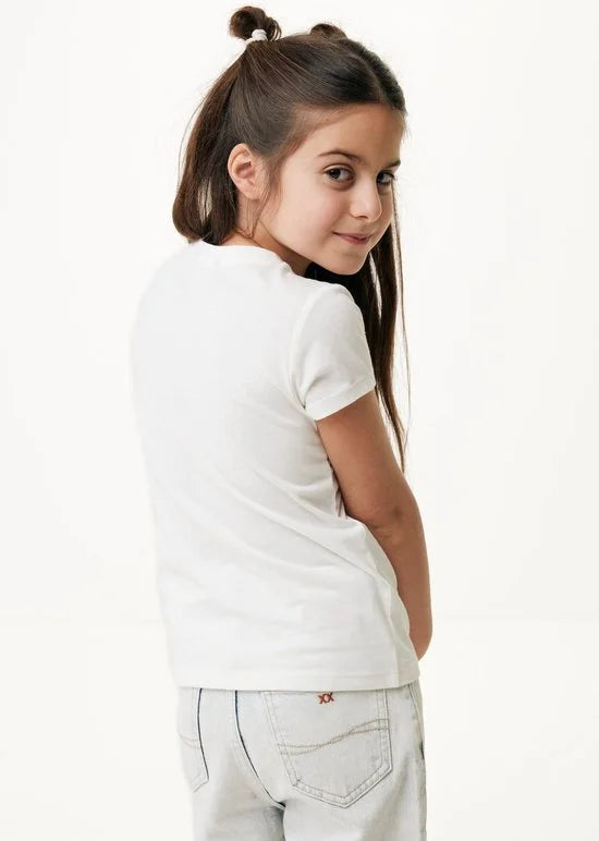 Mexx T-shirt Short Sleeve With Artwork Meisjes - Off White - Maat 146-152