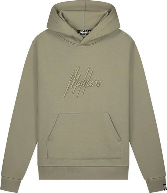 Malelions Duo Essentials Hoodie Heren Lichtgroen - Maat: L