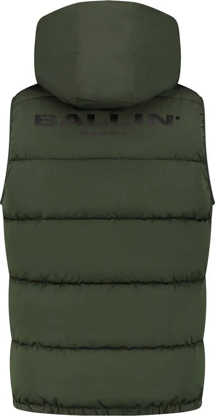 Ballin Amsterdam - Heren Regular Fit Bodywarmer - Groen - Maat XS