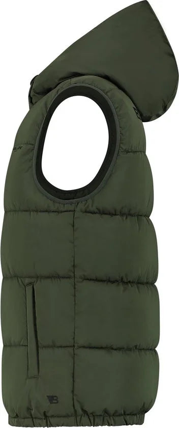 Ballin Amsterdam - Heren Regular Fit Bodywarmer - Groen - Maat XS