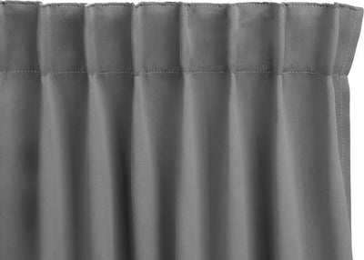 LIFA LIVING Gordijn - Zilvergrijs - Verduisterend & Geluidswerend - Black-Out Gordijnen - Verduisteringsgordijnen met Haken - 100% Polyester - 150 x