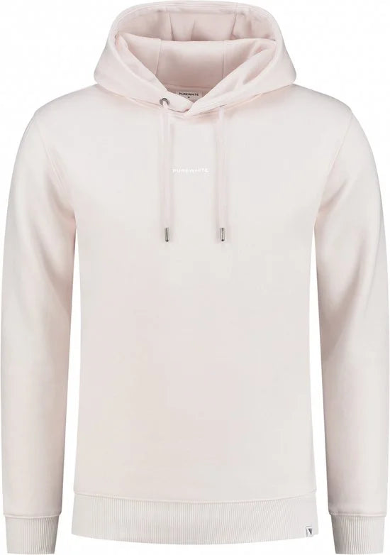 Purewhite - Heren Regular fit Sweaters Hoodie LS - Baby Pink - Maat M