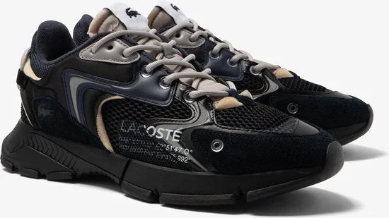Lacoste L003 Neo Heren Sneakers - Zwart/Donkerblauw - Maat 42,5