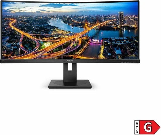 Philips 346B1C - QHD Ultrawide Monitor - USB-C 65W - KVM-Switch - RJ45 - Powersensor - Lichtsensor - 34 Inch - 100hz