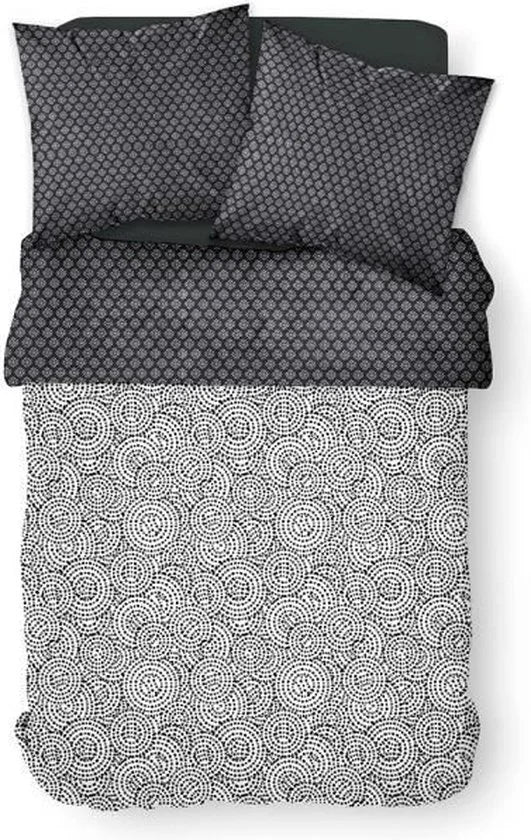 Crazy Minas Bedset - 2 personen - 220 x 240 cm - polyester - zwart geometrisch patroon - TODAY