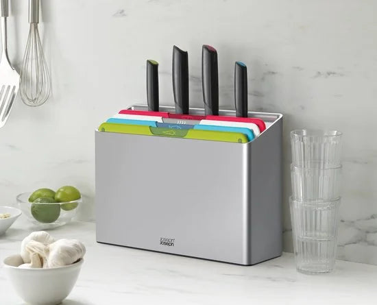 Joseph Joseph - Foilio Icon Plus Snijplank en Messen 8-Delig - Kunststof - Multicolor