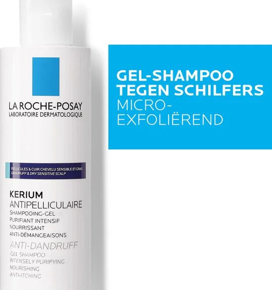 La Roche-Posay Kerium Anti-roos micro-exfoliërende gelshampoo - Vet Haar 200ml