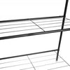 Kledingrek - Schoenenrek - Met twee planken - Voor kleding - Kleding ophangen - Zwart - Metaal