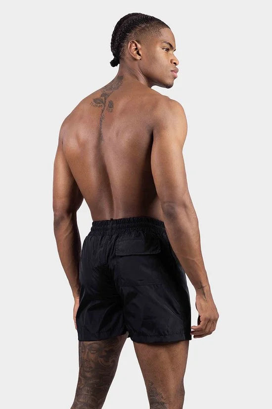 Malelions Atlanta Zwembroek Heren Zwart/Turqouise - Maat: XS