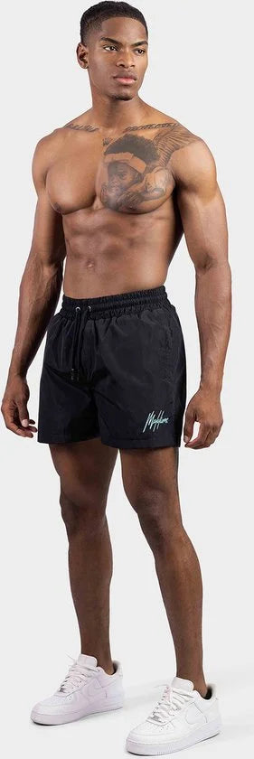 Malelions Atlanta Zwembroek Heren Zwart/Turqouise - Maat: XS