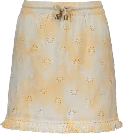 Like Flo Meisjes rokjes Like Flo Flo girls bleach broidery palm skirt zalm 116