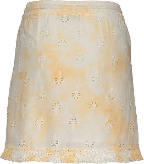 Like Flo Meisjes rokjes Like Flo Flo girls bleach broidery palm skirt zalm 116