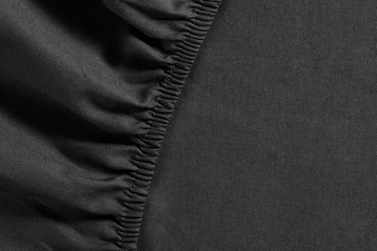 Ambiante Cotton Uni Hoeslaken Anthracite 100% katoen Hoeslaken 140x200