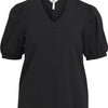 Object Objcaroline S/s Top Tops & T-shirts Dames - Shirt - Zwart - Maat M