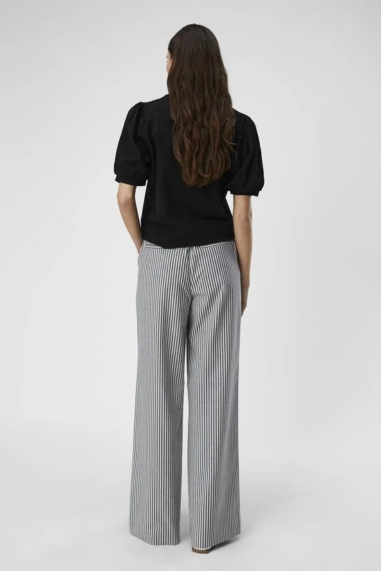 Object Objcaroline S/s Top Tops & T-shirts Dames - Shirt - Zwart - Maat M