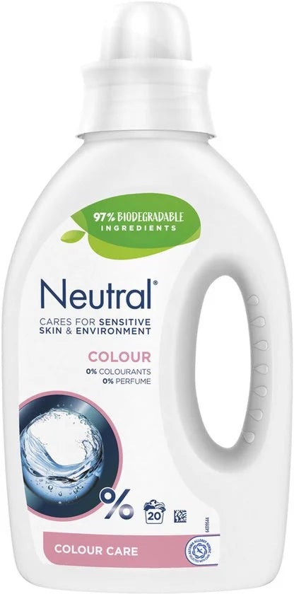 Neutral - Vloeibaar - Kleur Wasmiddel - 1 Liter - 20 Wasbeurten