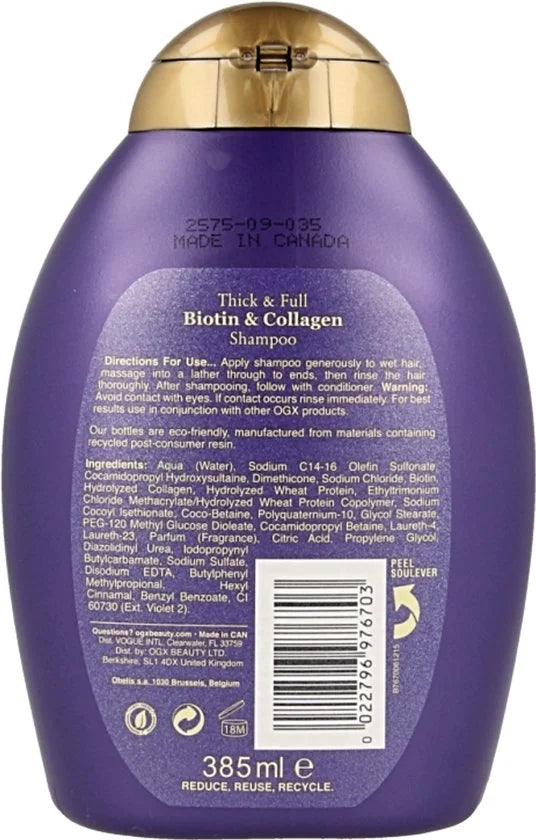 Organix shamp.biotin&collagen 385 ml