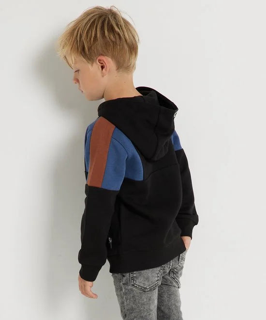 TerStal Jongens / Kinderen Europe Kids Trui Met Ritszak Zwart In Maat 110/116