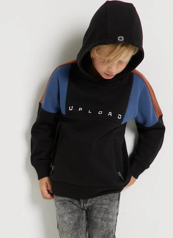 TerStal Jongens / Kinderen Europe Kids Trui Met Ritszak Zwart In Maat 92