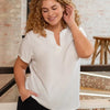 Top van Je m'appelle - Dames - Plus Size - Travelstof - 50 - 3 maten beschikbaar