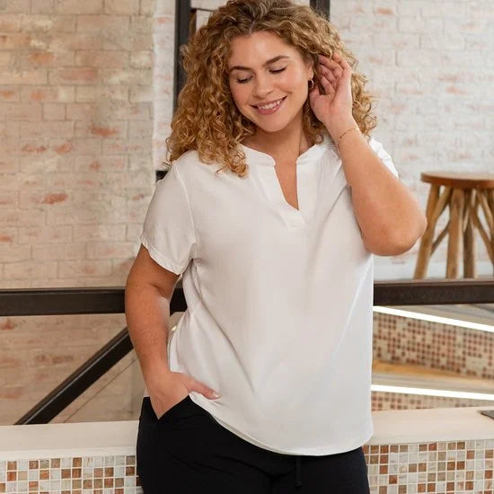 Top van Je m'appelle - Dames - Plus Size - Travelstof - 50 - 3 maten beschikbaar