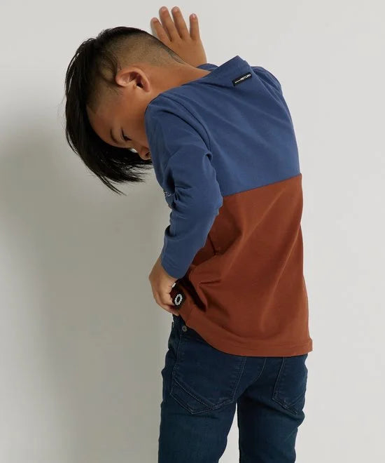 TerStal Jongens / Kinderen Europe Kids Top Doorsnee Dessin Bruin In Maat 110/116