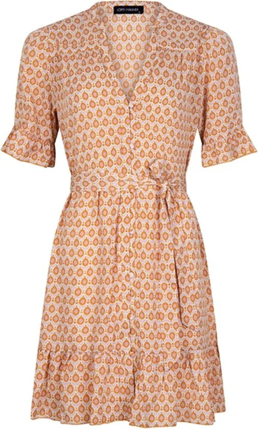 Lofty Manner Jurk Dress Nynke Od23 753 Colourful Tiles Dames Maat - XS