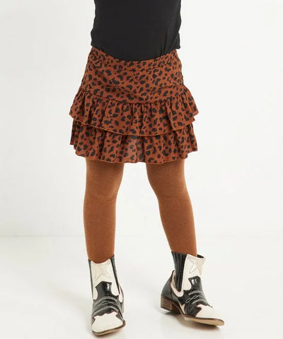 TerStal Meisjes / Kinderen Europe Kids Ruche Rokje All-over Print Bruin In Maat 122/128