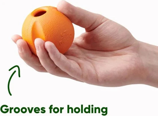 Beco Pets Fetch Ball - Stuiterende Hondenbal - Ideaal voor apporteren - Past in werpstok - Oranje